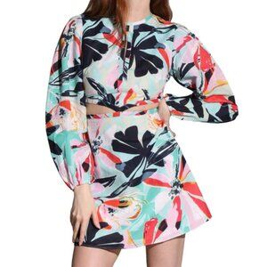 Walter Baker Hannah Cutout Mini Dress Multicolored